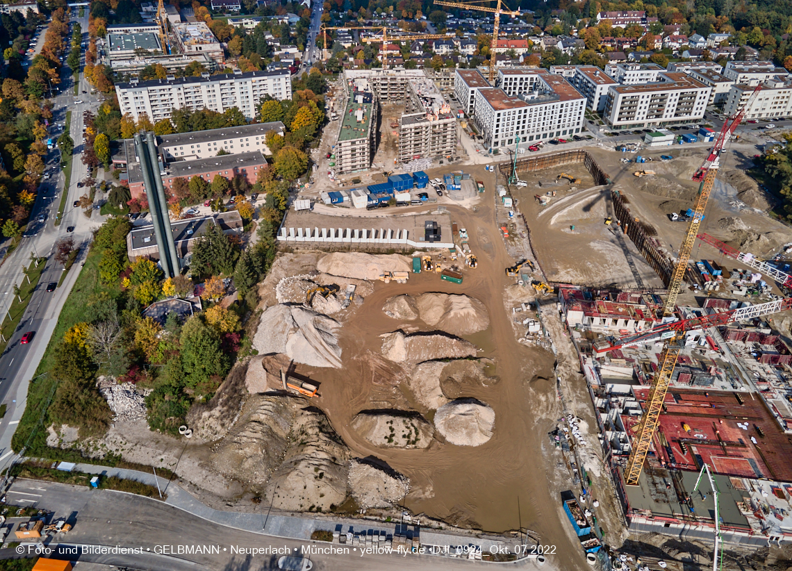 13.10.2022 - Baustelle Alexisquartier und Pandion Verde in Neuperlach